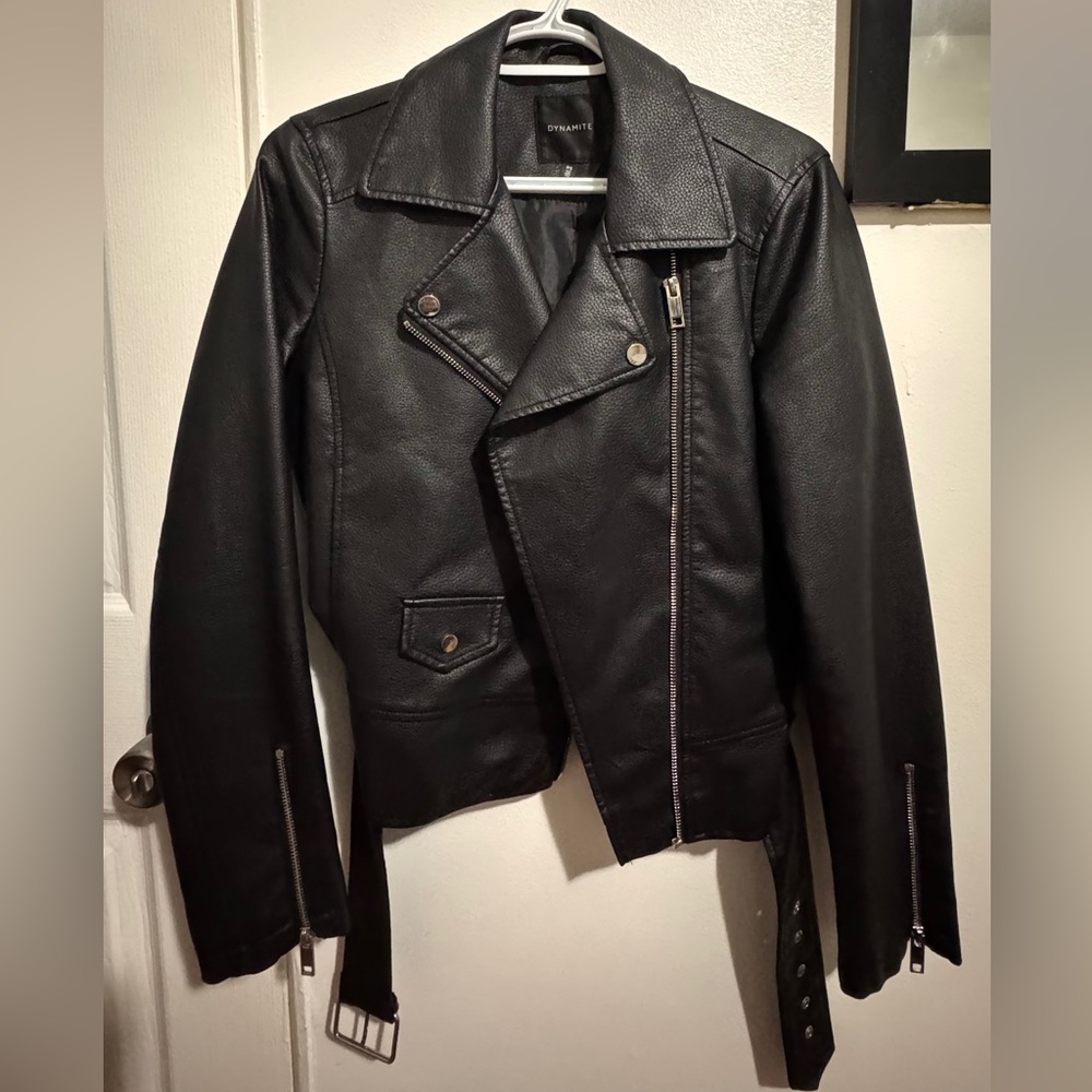 Dynamite leather biker jacket